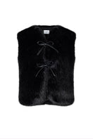Verheyen Serena black gilet jacket with front pockets, lightweight and stylish for casual wear, shown on a plain background.