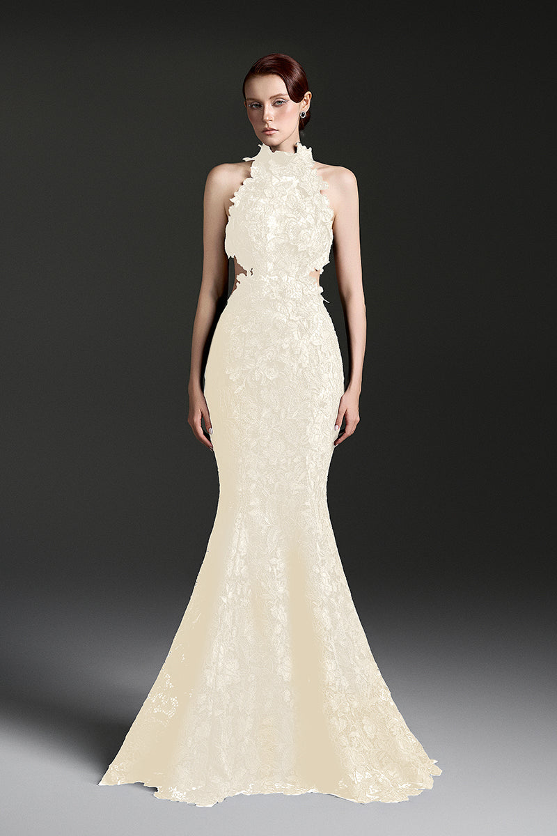 FLORAL GARDEN LACE MAXI DRESS - CULT MIA