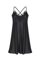 Black NAO camisole nightgown by Entos, featuring soft fabric and a comfortable fit, shown in the image.