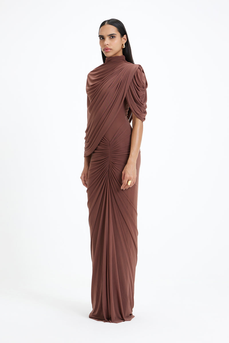 Deme By Gabriella BETH Maxi Dress featuring flowy fabric, sleeveless design, and elegant silhouette for summer wear.