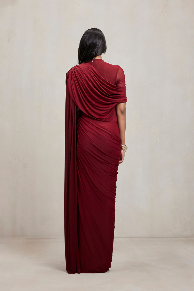 deep burgundy dress DIANNA GOWN IN BURGUNDY | CULT MIA