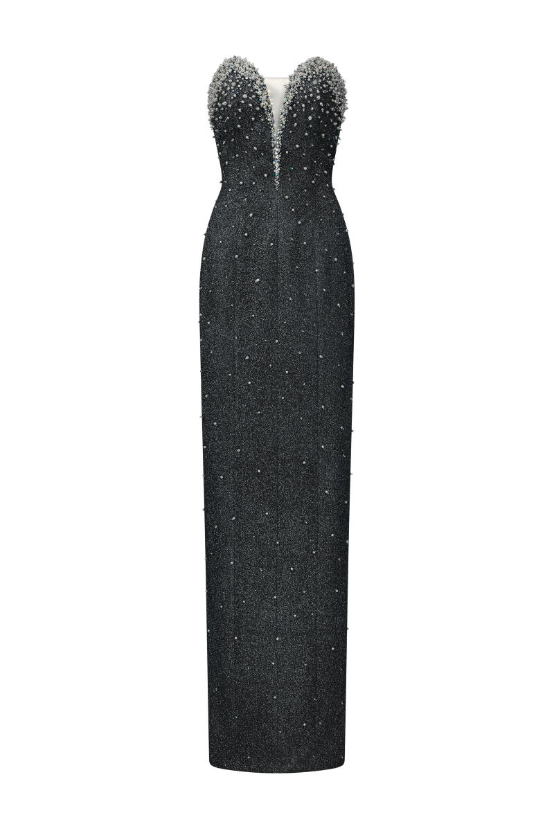 MARGAUX GLITTER ELASTIC GOWN - CULT MIA