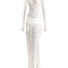 Deme By Gabriella off-white amber maxi dress with flowing fabric and elegant design, perfect for summer or special occasions.