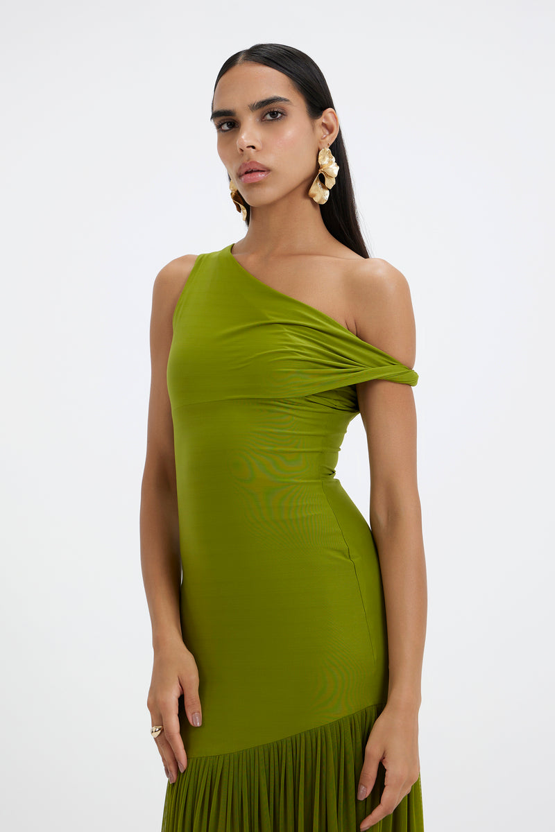 Deme By Gabriella Tiffany maxi dress with flowing fabric and elegant design, perfect for summer or formal occasions.