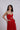 LEONIE SCARLET RED STRAPLESS CUT-OUT MAXI DRESS - CULT MIA