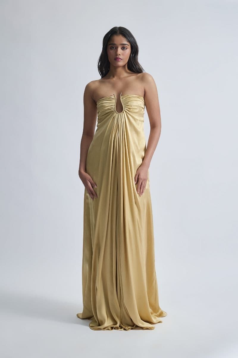 Deme By Gabriella CULT MIA X DEME maxi gown with flowing fabric and elegant design, perfect for formal occasions.