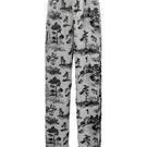 SemSem printed silk pajama pants with crystal trim detail in ink print, showcasing a luxurious and elegant sleepwear design.