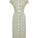 White Plan Liora tailored midi dress shown in a stylish, fitted design with a sleek silhouette and elegant details.