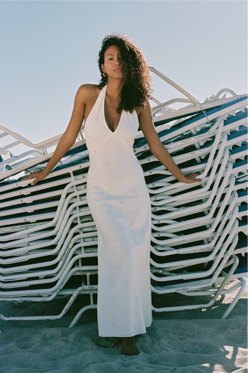 TURIN DRESS IN OFF WHITE - CULT MIA