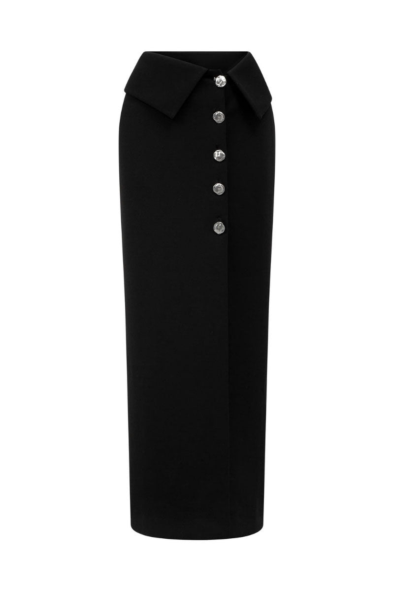 Pink blush midi skirt from Arti Apparel, stylish mid-length skirt with a flowy fabric and elegant design.