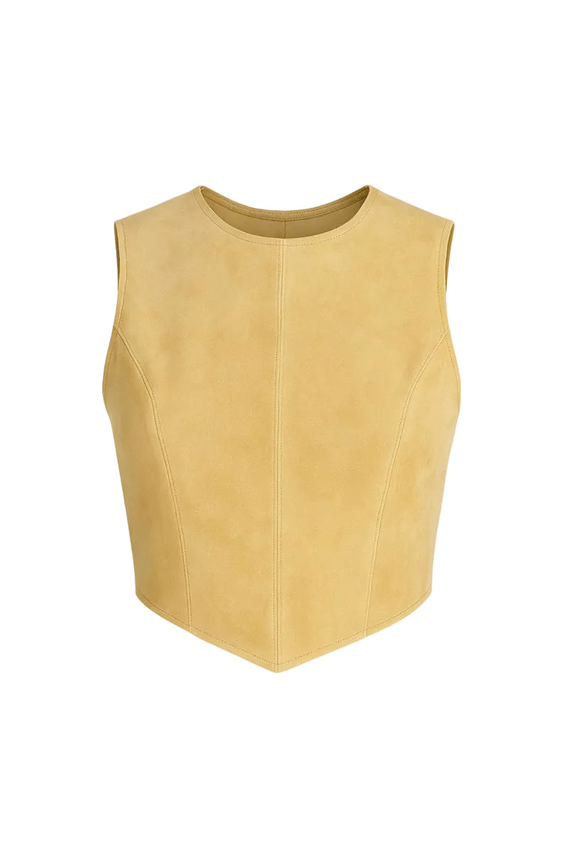 ZUT SAM Mango top featuring a stylish, lightweight design with a round neckline and short sleeves, perfect for casual wear.