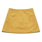 ZUT Tellier mini skirt in vibrant mango color, stylish and fitted, shown on a model with a clean background.