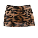 ZUT Tellier mini skirt with honey zebra print, lightweight fabric, fitted waist, and stylish design.