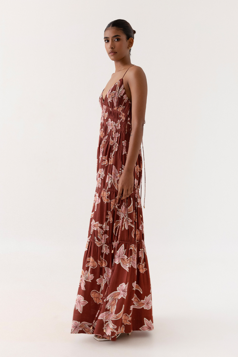 ALMA DRESS IN APPLIQUE FLORAL - CULT MIA