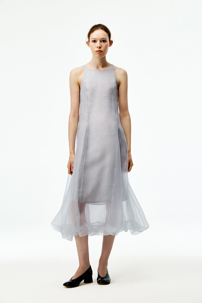 ROBE EN ORGANZA FUMÉE