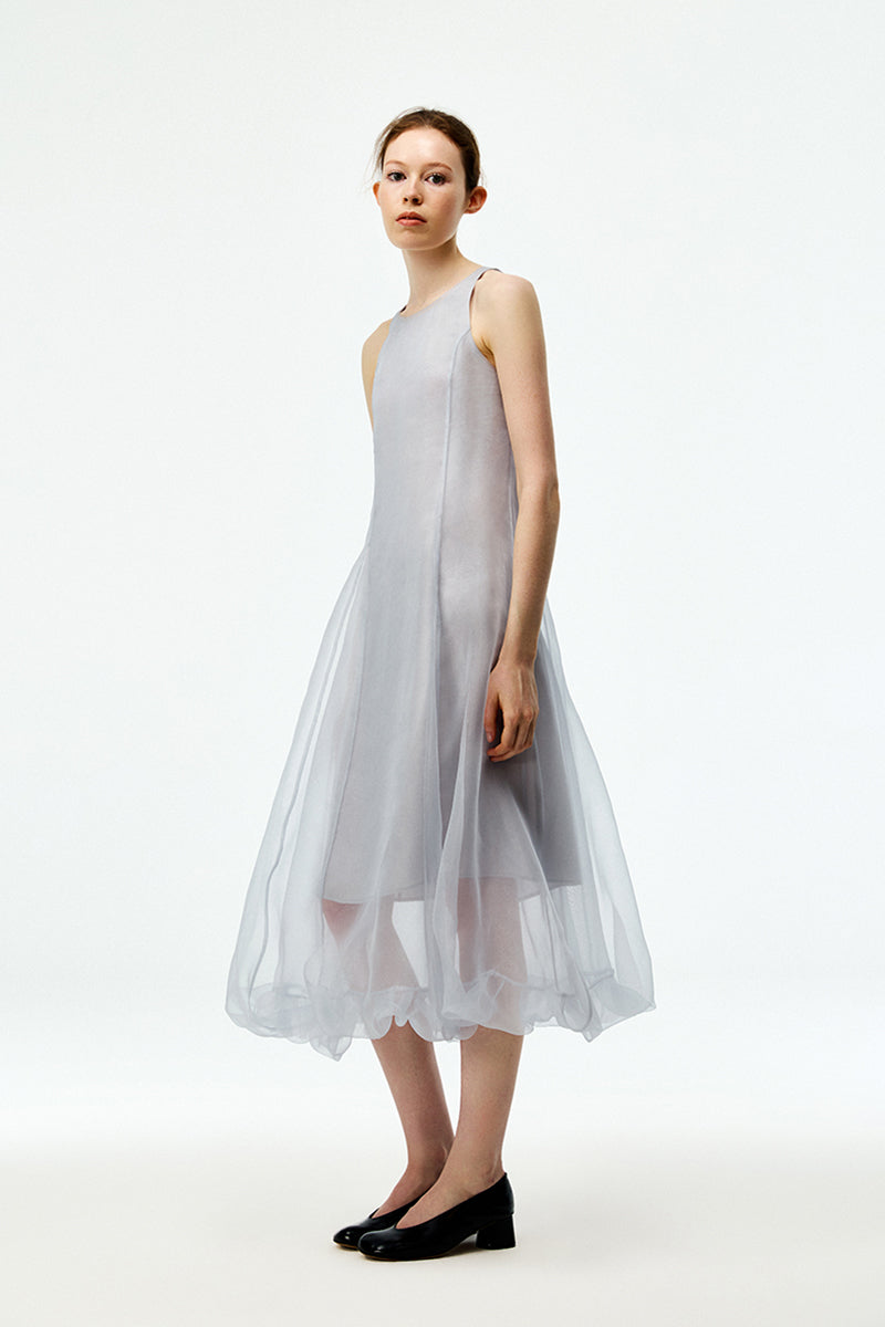 flowy organza dress Two Pieces Simple Flowy Organza Fluffy Ball Gown Wedding Dresses AWD17 SheerGirl