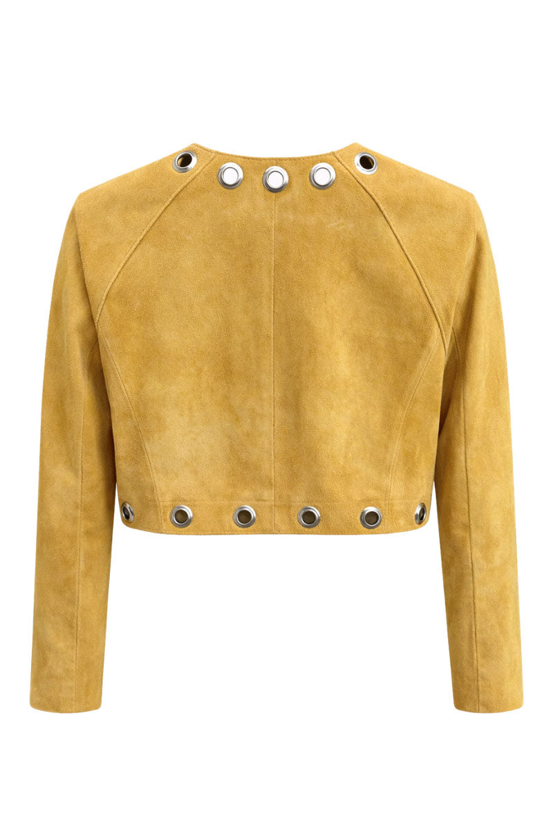 ZUT Darby jacket in Mango color, stylish women's jacket with a modern fit, shown in a close-up front view.