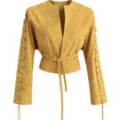 ZUT Jockey jacket in mango color, stylish men's jacket with a sleek design and zip front, shown on a model.