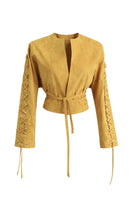ZUT Jockey jacket in mango color, stylish men's jacket with a sleek design and zip front, shown on a model.