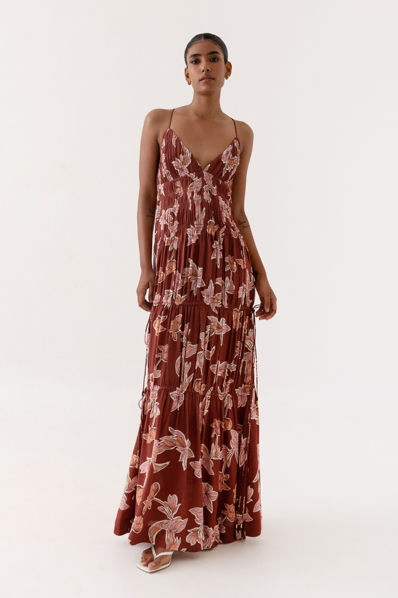 ALMA DRESS IN APPLIQUE FLORAL - CULT MIA