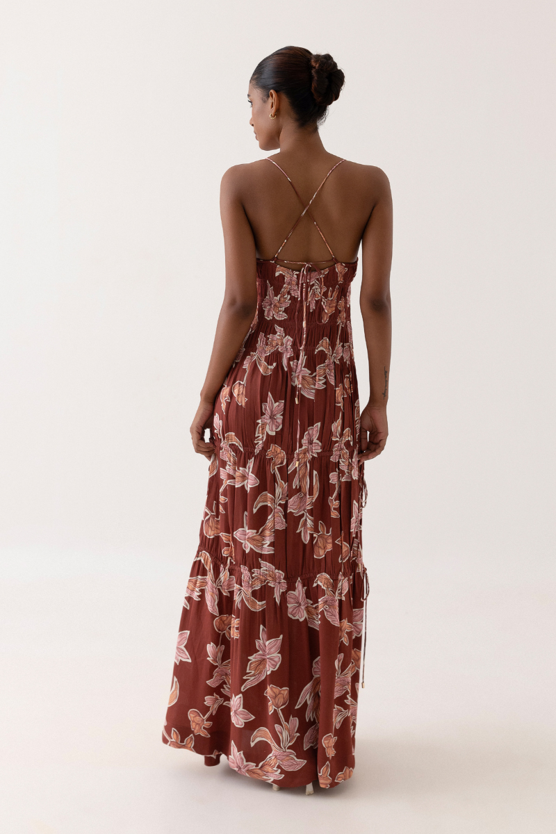 ALMA DRESS IN APPLIQUE FLORAL - CULT MIA