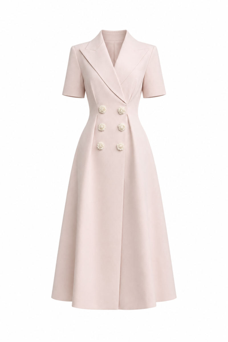 White Plan Dynasty Dress midi dress, elegant flowy design with a fitted waist, perfect for stylish occasions.