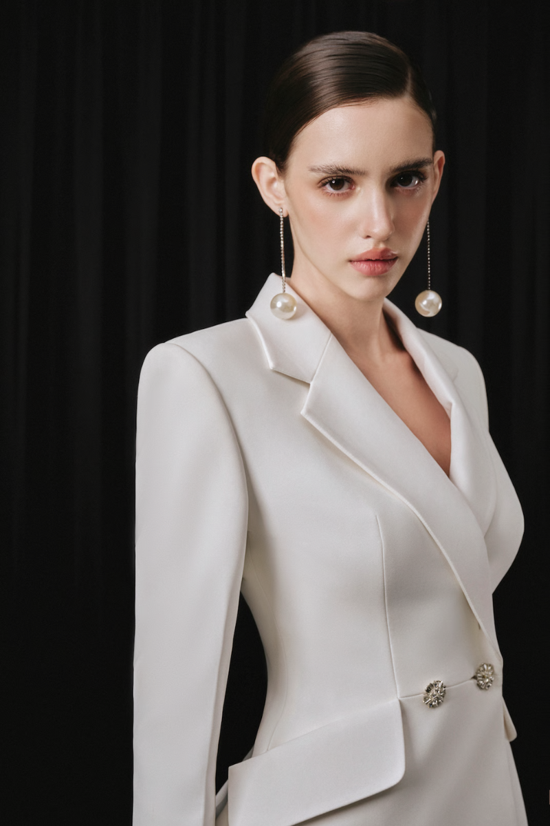 White Plan REBPER Co-ords set featuring a stylish matching top and pants ensemble, perfect for casual or chic wear.