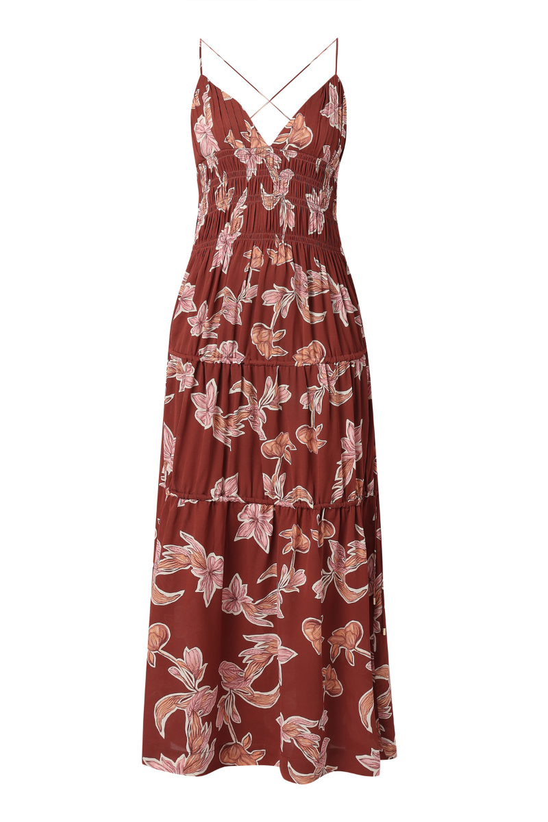 ALMA DRESS IN APPLIQUE FLORAL - CULT MIA