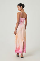 Summer Away Ronda Dress in Afterglow maxi dress featuring flowing fabric and a stylish design, perfect for warm-weather occasions.