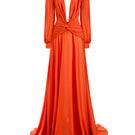 CEM CULT MIA X CEM chiffon backless gown in elegant fabric, featuring a flowing silhouette and backless design for formal occasions.