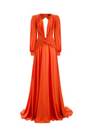 CEM CULT MIA X CEM chiffon backless gown in elegant fabric, featuring a flowing silhouette and backless design for formal occasions.