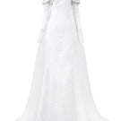 Elegant CULT MIA X 21Six Anastasia floral lace crystal gown with intricate lace details and sparkling embellishments.