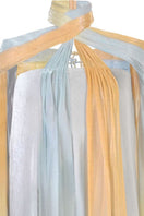 AKHL ombre draped halter maxi dress with flowing fabric and elegant design, perfect for summer or beach wear.