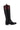 BILLIE BICOLOR BLACK BURGUNDY LEATHER BOOTS - CULT MIA