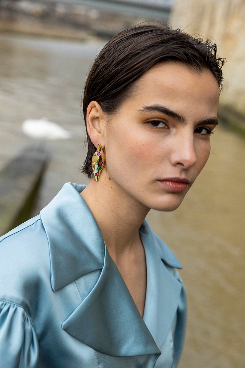 CELESTIAL DROP GOLD EARRINGS - CULT MIA