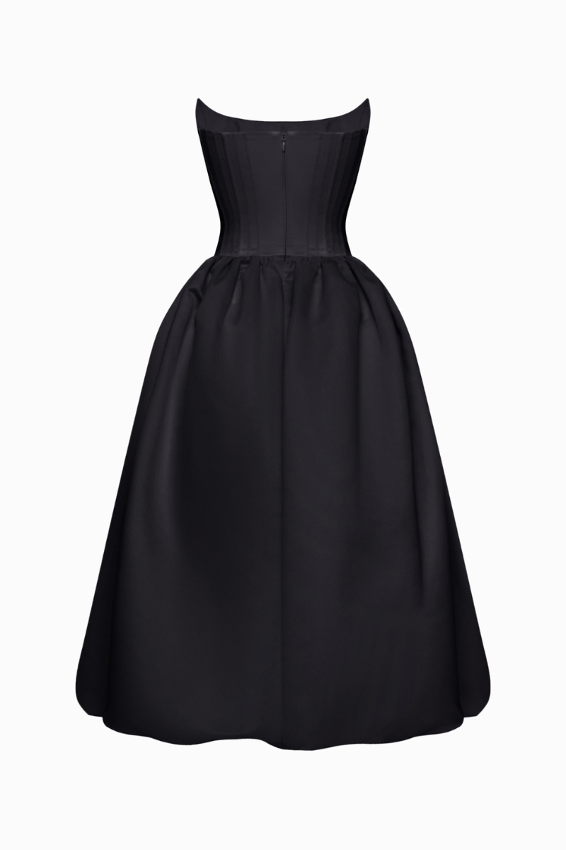 Black Violet Transformer Maxi Dress by BALYKINA featuring a flowing silhouette and versatile design, suitable for various styles.