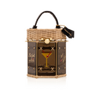 Waiwai Rio Cherry-Tini top handle bag with a sleek design and vibrant red color, featuring a structured shape and elegant handle.