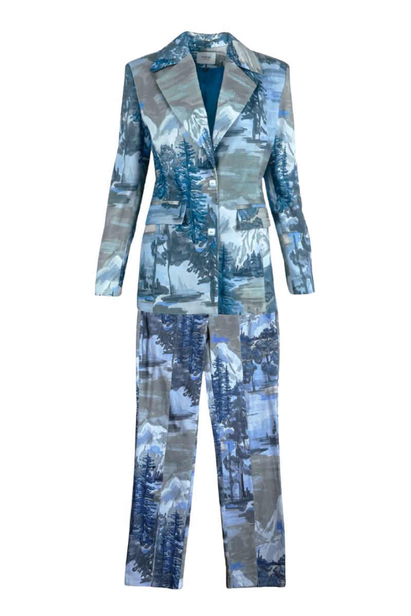 BLUE LANDSCAPE SUIT SET - CULT MIA