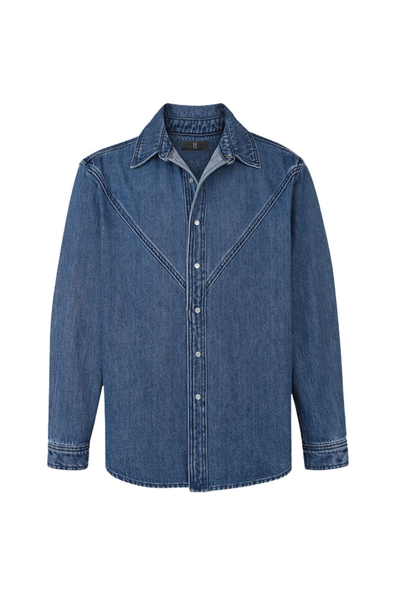 TT Studios Usher shirt in Main St, stylish men's shirt with a casual fit and button-front design, shown in a versatile color.