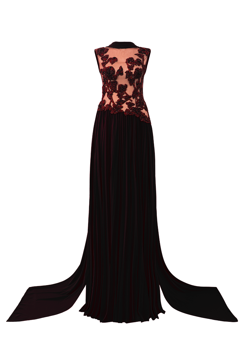 GRAINY CHIFFON GOWN - CULT MIA