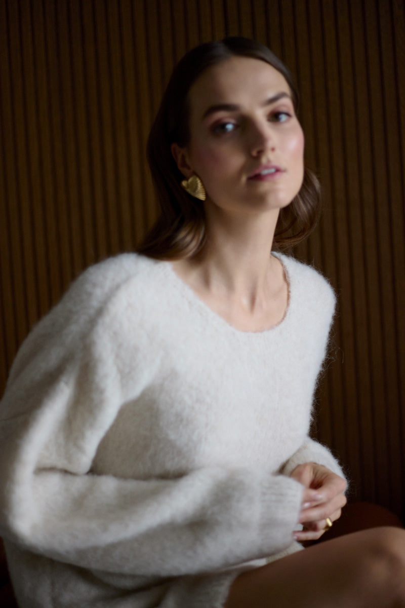 UNDRESS ALEXA CREAM MINI SWEATER DRESS | Cult Mia UNDRESS ALEXA CREAM MINI SWEATER DRESS | Cult Mia