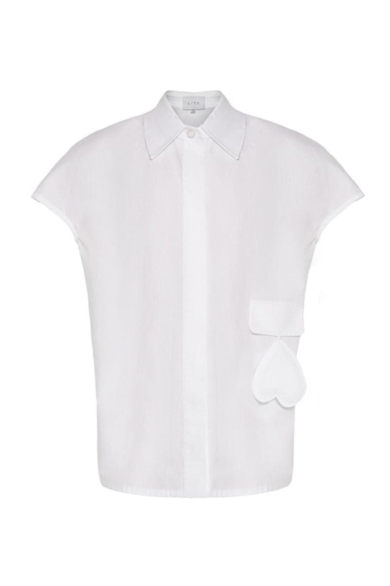 WHITE SWEETHEART SHIRT - CULT MIA