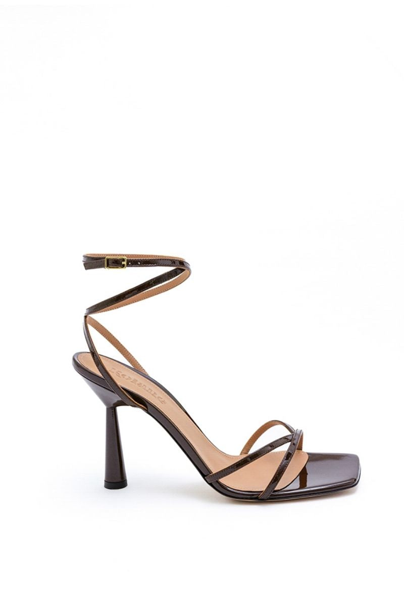 KIM SANDAL IN CHOCOLATE BROWN - CULT MIA
