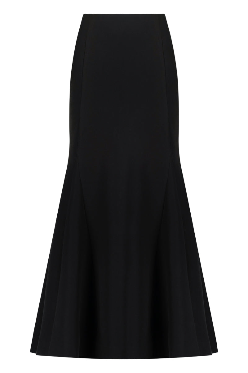 ELEGANT CREPE MERMAID SKIRT IN BLACK