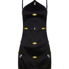 Black ZULEMA mini dress by LEDIEL, featuring a fitted silhouette and stylish design, displayed on a mannequin.