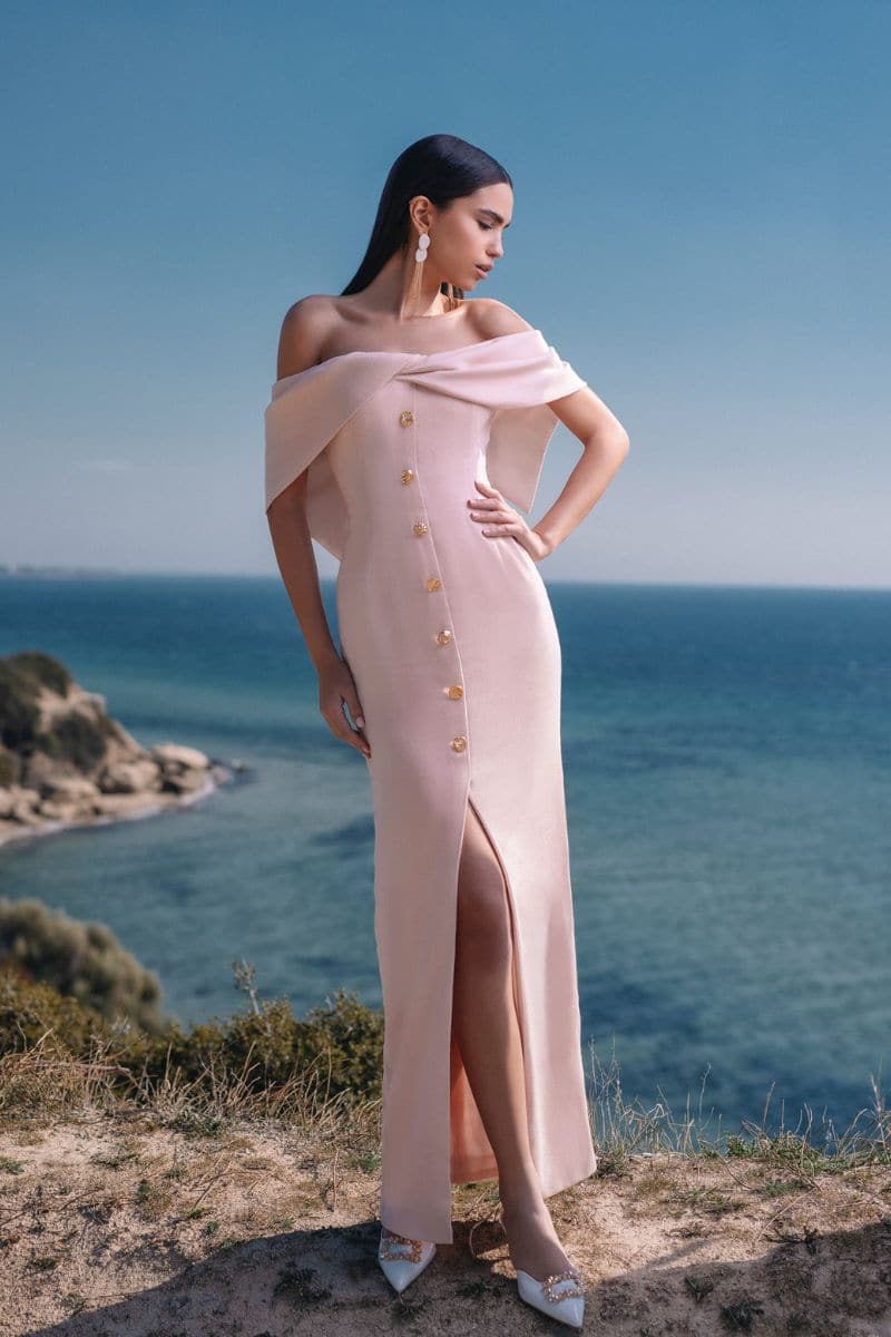 WOOL CREPE OFF-SHOULDER MAXI DRESS | CULT MIA | Monika Dimova WOOL CREPE OFF-SHOULDER MAXI DRESS | CULT MIA | Monika Dimova