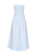 Ice blue Provence Maxi Dress by Summer Away, flowing sleeveless dress with a relaxed fit and elegant design.