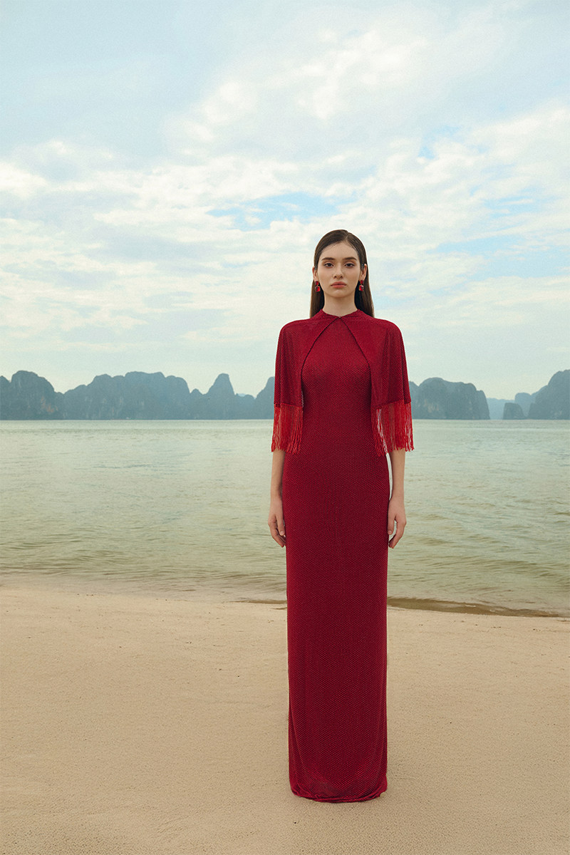 GLITTER STRETCH GOWN - CULT MIA