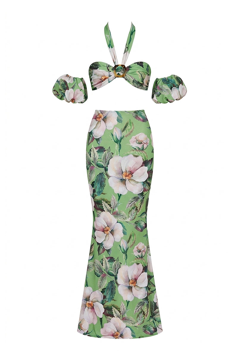 Nur Karaata Oceanette co-ords set featuring a stylish matching top and pants with ocean-inspired patterns and modern design.