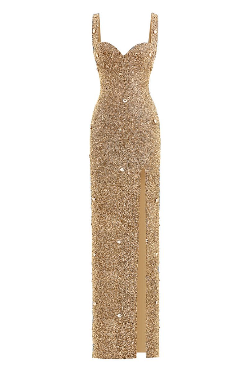 KROON MAXI DRESS IN GOLD - CULT MIA